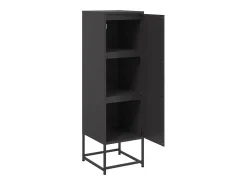 Aparador cómoda cómoda armario mueble organizador cocina salón salón alto 36 x 39 x 123 cm acero negro 02_0034915