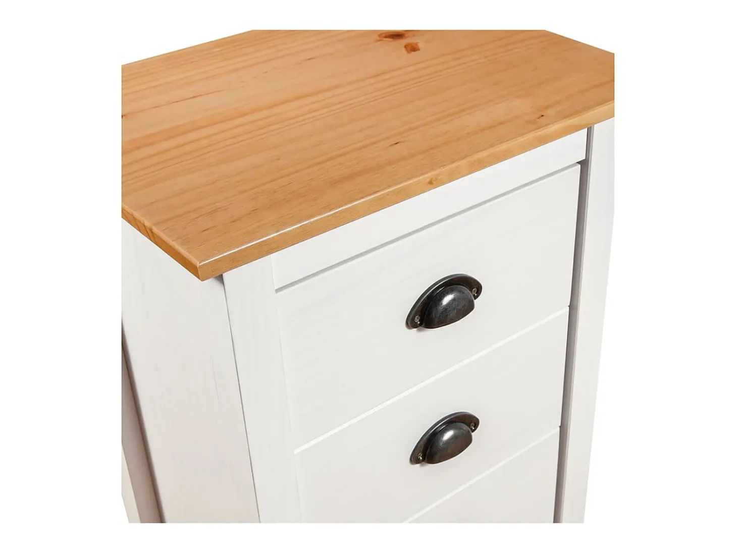 Aparador cómoda cómoda armario mueble organizador cocina salón salón Hill 46 x 35 x 80 cm madera maciza de pino blanco 02_0035669