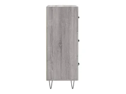Aparador cómoda cómoda armario mueble organizador cocina salón salón Sonoma 34,5 x 34 x 90 cm madera contrachapada gris 02_0036340