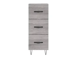 Aparador cómoda cómoda armario mueble organizador cocina salón salón Sonoma 34,5 x 34 x 90 cm madera contrachapada gris 02_0036340