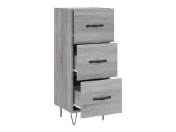 Aparador cómoda cómoda armario mueble organizador cocina salón salón Sonoma 34,5 x 34 x 90 cm madera contrachapada gris 02_0036340