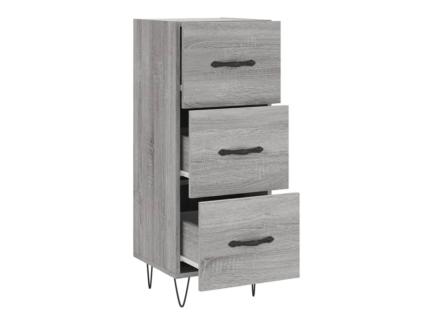 Aparador cómoda cómoda armario mueble organizador cocina salón salón Sonoma 34,5 x 34 x 90 cm madera contrachapada gris 02_0036340