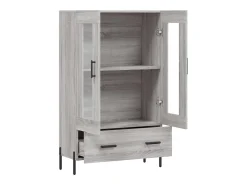 Aparador cómoda cómoda armario mueble organizador cocina salón salón alto Sonoma 69,5 x 31 x 115 cm madera contrachapada gris 02_0035391