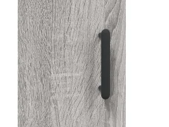 Aparador cómoda cómoda armario mueble organizador cocina salón salón alto Sonoma 69,5 x 31 x 115 cm madera contrachapada gris 02_0035391
