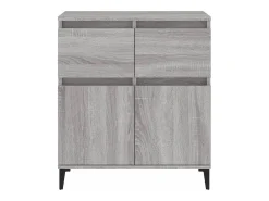 Aparador cómoda cómoda armario unidad de almacenamiento organizador cocina salón salón Sonoma 60 x 35 x 70 cm madera contrachapada gris 02_0036414