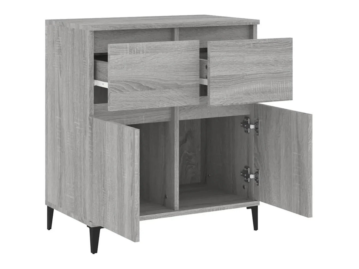 Aparador cómoda cómoda armario unidad de almacenamiento organizador cocina salón salón Sonoma 60 x 35 x 70 cm madera contrachapada gris 02_0036414