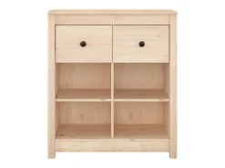 Aparador cómoda cómoda armario mueble organizador cocina salón salón 70 x 35 x 80 cm madera maciza de pino marrón 02_0029645