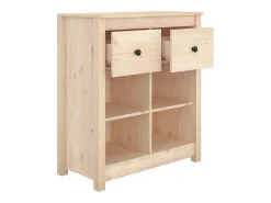 Aparador cómoda cómoda armario mueble organizador cocina salón salón 70 x 35 x 80 cm madera maciza de pino marrón 02_0029645