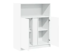 Aparador Cómoda Cómoda Armario Organizador Cocina Salón Salón con LED 77 x 34 x 100 cm Madera contrachapada blanca 02_0029775