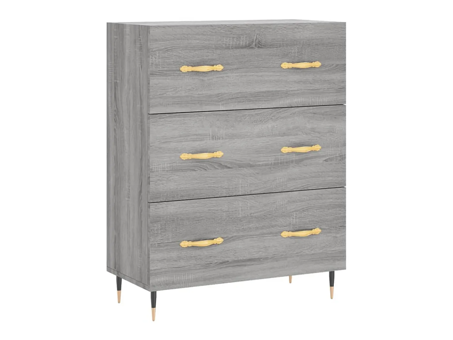 Aparador cómoda cómoda armario mueble organizador cocina salón salón alto Sonoma 69,5 x 34 x 180 cm madera contrachapada gris 02_0035480