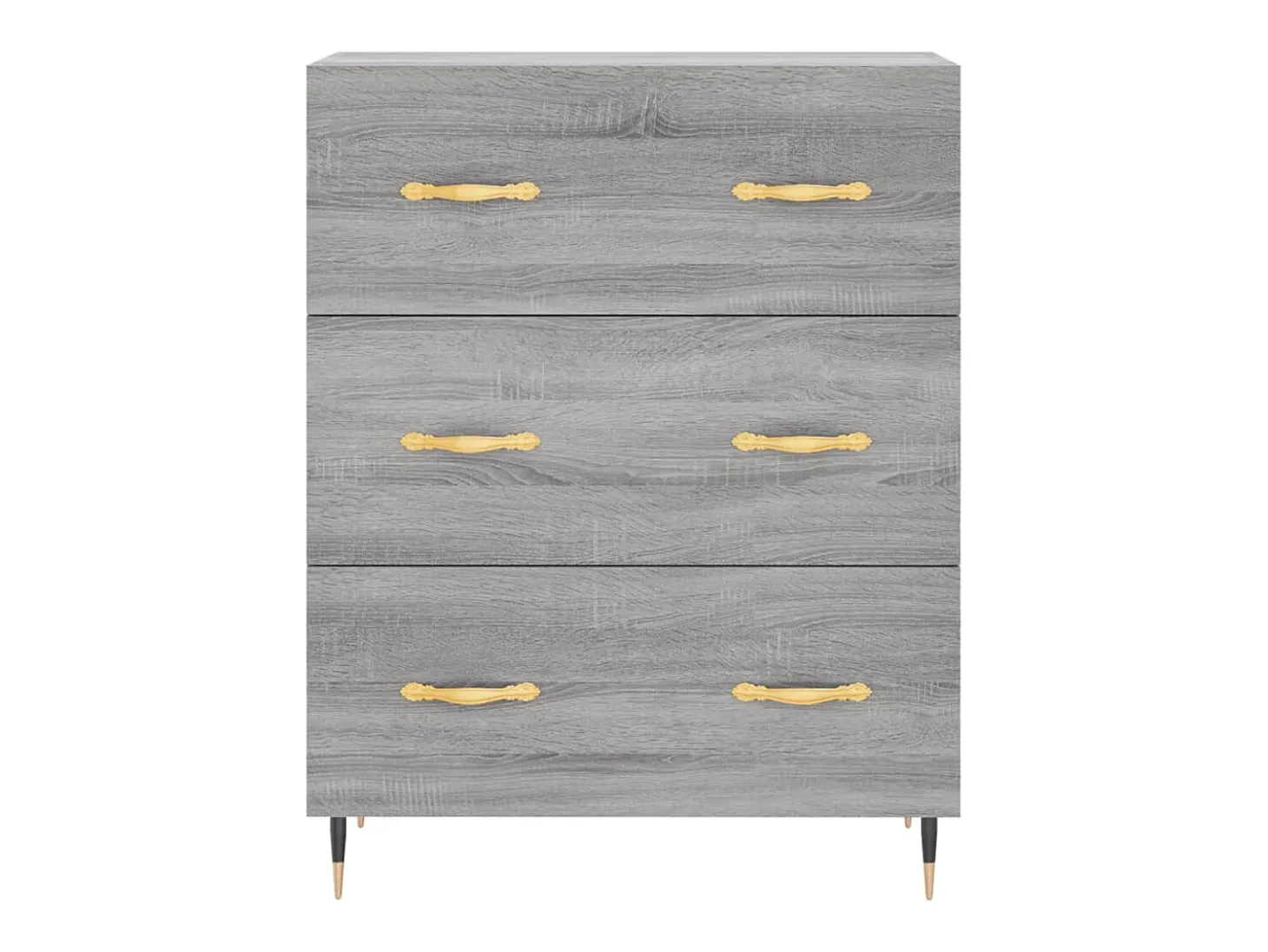 Aparador cómoda cómoda armario mueble organizador cocina salón salón alto Sonoma 69,5 x 34 x 180 cm madera contrachapada gris 02_0035480