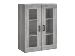 Aparador cómoda cómoda armario mueble organizador cocina salón salón alto Sonoma 69,5 x 34 x 180 cm madera contrachapada gris 02_0035505