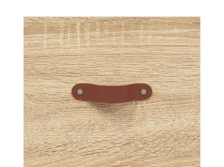 Aparador cómoda cómoda armario mueble organizador cocina salón salón alto Sonoma 69,5 x 31 x 115 cm madera contrachapada marrón 02_0034086