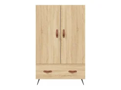 Aparador cómoda cómoda armario mueble organizador cocina salón salón alto Sonoma 69,5 x 31 x 115 cm madera contrachapada marrón 02_0034086