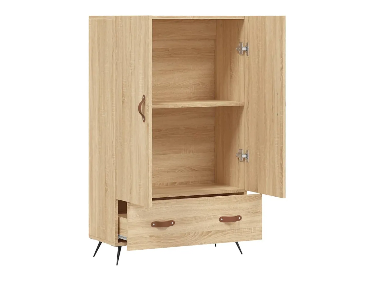 Aparador cómoda cómoda armario mueble organizador cocina salón salón alto Sonoma 69,5 x 31 x 115 cm madera contrachapada marrón 02_0034086