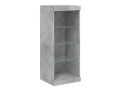 Aparador cómoda cómoda armario mueble organizador cocina salón salón con luces LED 162 x 37 x 100 cm gris 02_0029979