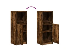 Aparador cómoda cómoda armario mueble organizador cocina salón salón con LED 38 x 34 x 100 cm madera contrachapada marrón 02_0029778