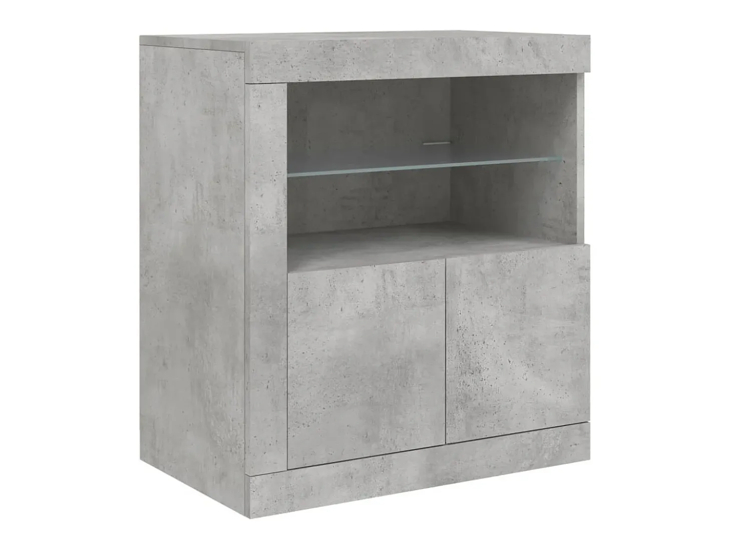Aparador cómoda cómoda armario mueble organizador cocina salón salón con luces LED 162 x 37 x 67 cm gris 02_0029981