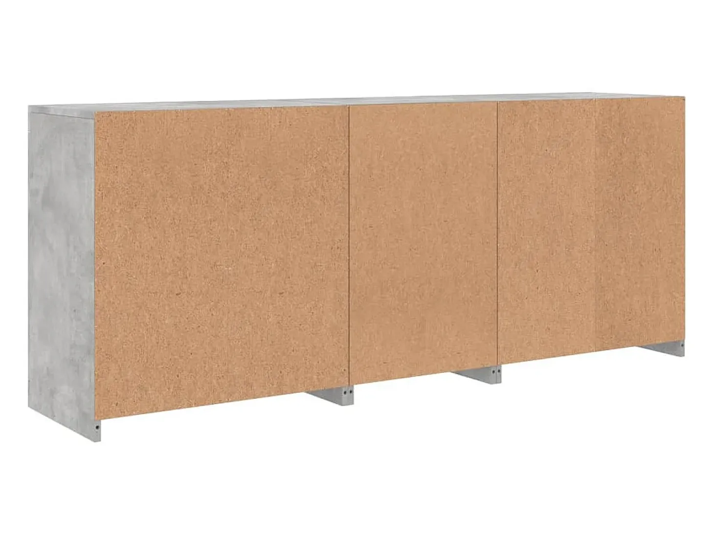 Aparador cómoda cómoda armario mueble organizador cocina salón salón con luces LED 162 x 37 x 67 cm gris 02_0029981