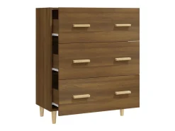 Aparador cómoda cómoda armario mueble organizador cocina salón salón 70 x 34 x 90 cm madera contrachapada marrón 02_0031404