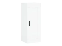 Aparador cómoda cómoda armario mueble organizador cocina salón salón alto 34,5 x 34 x 180 cm madera contrachapada blanco 02_0032265