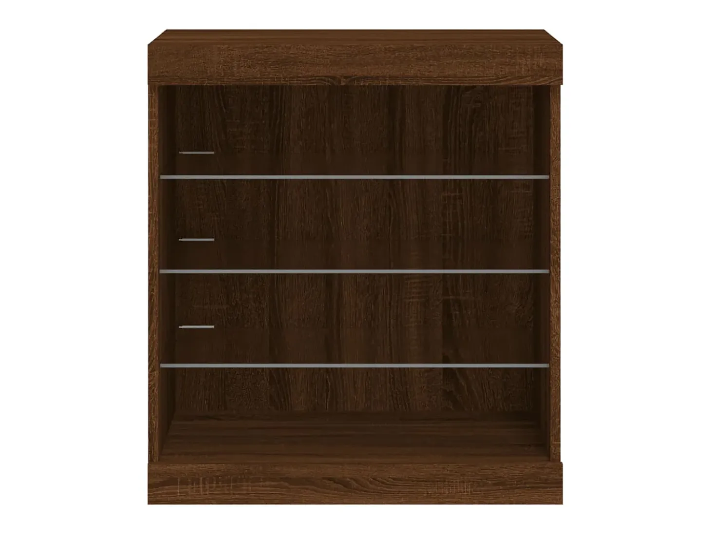 Aparador cómoda cómoda armario mueble organizador cocina salón salón con luces LED 60,5 x 37 x 67 cm marrón 02_0029928
