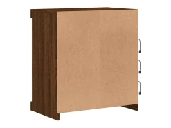 Aparador cómoda cómoda armario mueble organizador cocina salón salón con luces LED 60,5 x 37 x 67 cm marrón 02_0029928