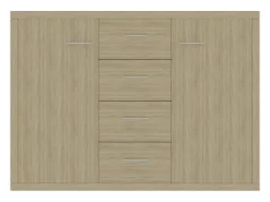 Aparador cómoda cómoda armario unidad de almacenamiento organizador cocina salón salón Sonoma 88 x 30 x 65 cm madera contrachapada marrón 02_0031725