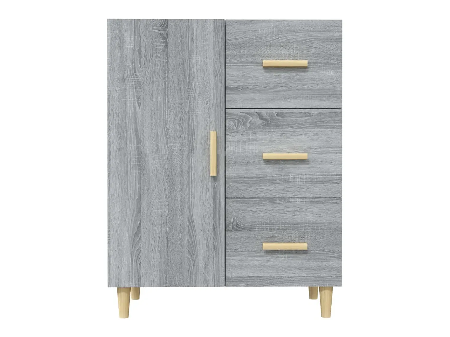 Aparador cómoda cómoda armario unidad de almacenamiento organizador cocina salón salonsonoma 69,5 x 34 x 90 cm madera contrachapada gris 02_0036482