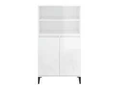 Aparador cómoda cómoda armario mueble organizador cocina salón salón alto brillo 60 x 36 x 110 cm madera contrachapada blanco 02_0032985