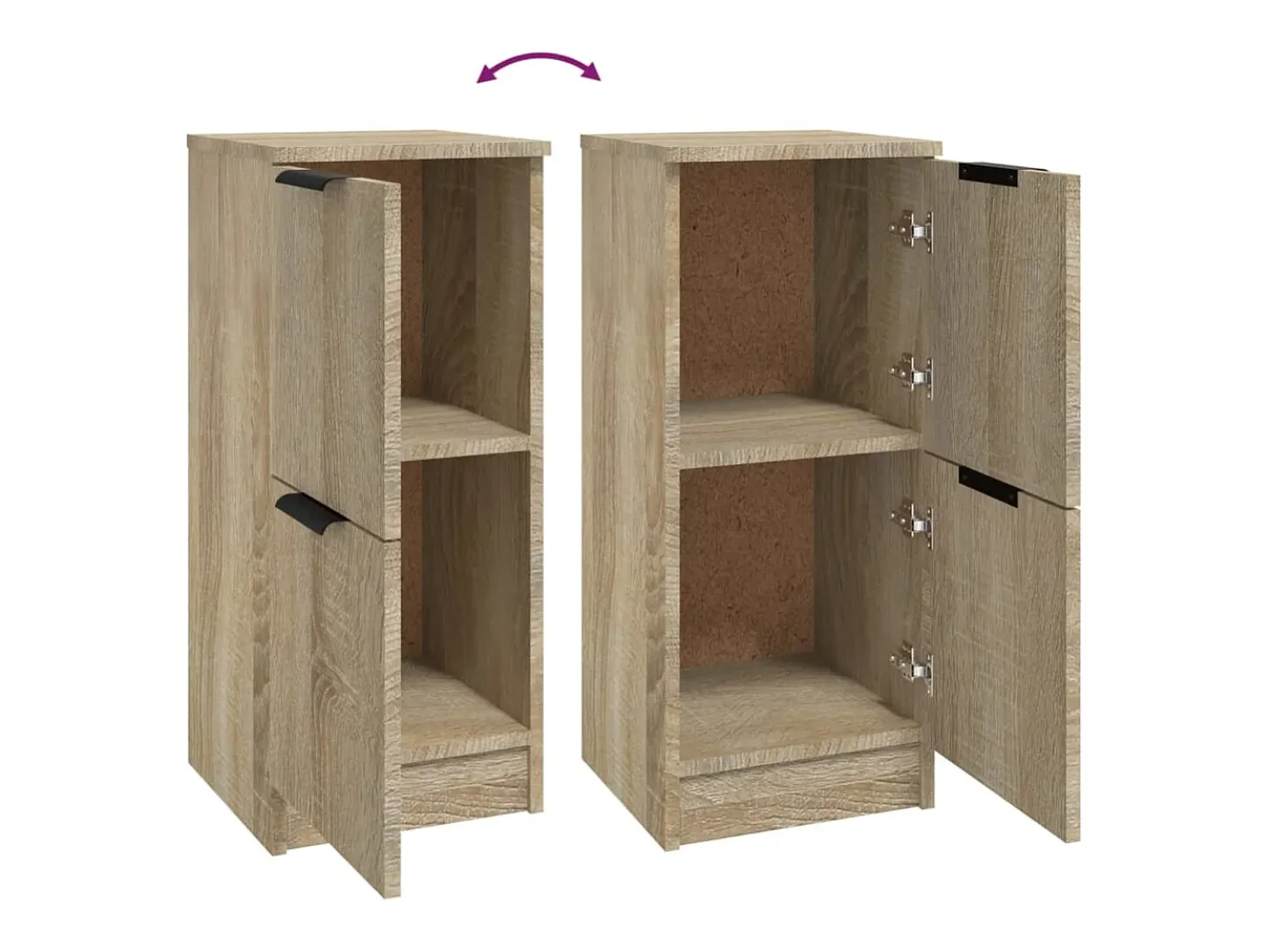 Aparador cómoda cómoda armario mueble organizador cocina salón salón Sonoma 30 x 30 x 70 cm madera contrachapada marrón 02_0031499