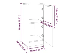 Aparador cómoda cómoda armario mueble organizador cocina salón salón Sonoma 30 x 30 x 70 cm madera contrachapada marrón 02_0031499