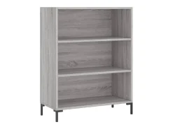 Aparador cómoda cómoda armario mueble organizador cocina salón salón Sonoma 69,5 x 32,5 x 180 cm madera contrachapada gris 02_0036424