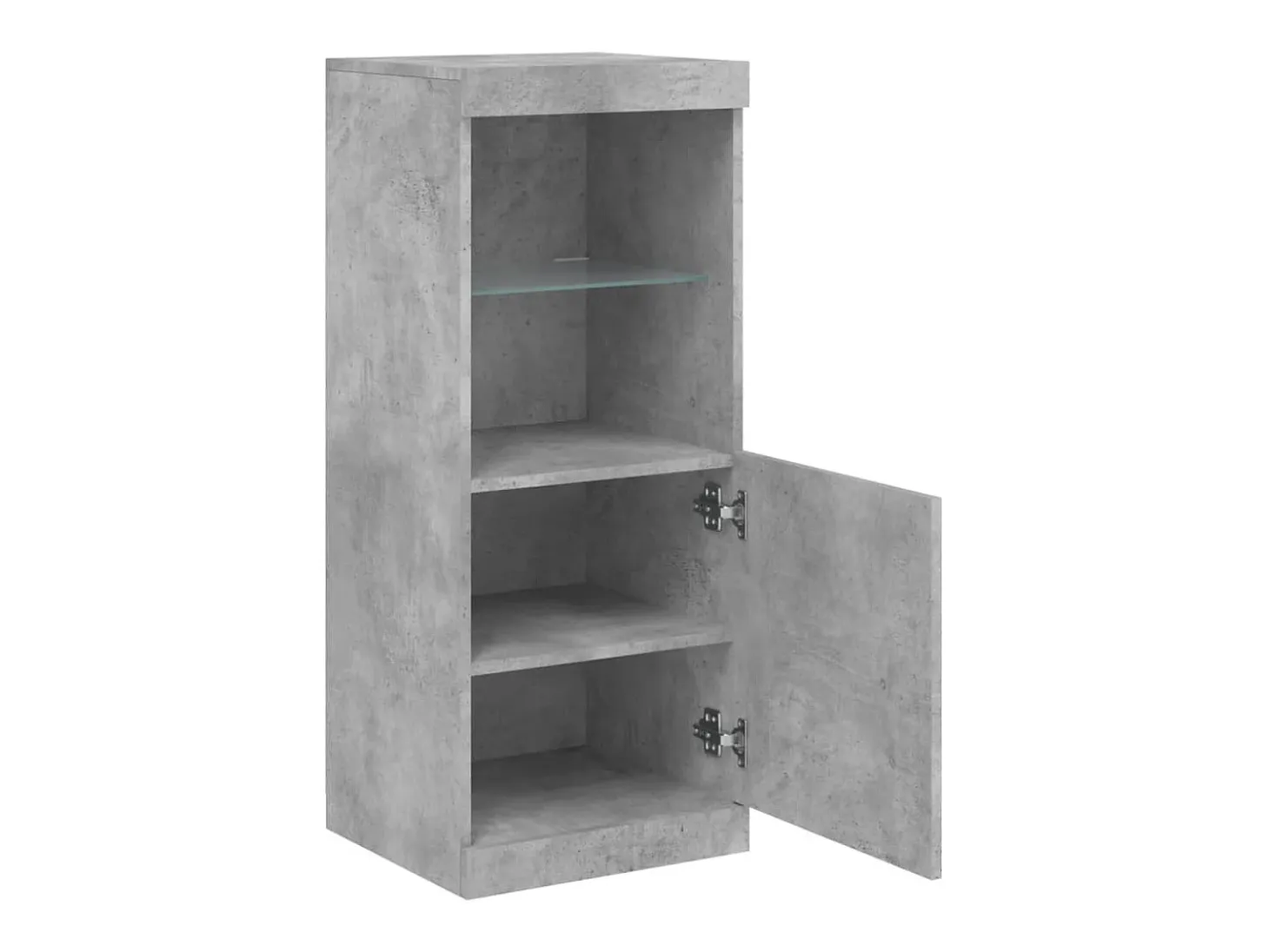 Aparador cómoda cómoda armario mueble organizador cocina salón salón con luces LED 41 x 37 x 100 cm gris 02_0029996
