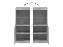Aparador cómoda cómoda armario mueble organizador cocina salón salón con luces LED 41 x 37 x 100 cm gris 02_0029996