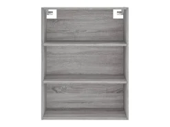 Aparador cómoda cómoda armario mueble organizador cocina salón salón alto Sonoma 69,5 x 34 x 180 cm madera contrachapada gris 02_0035482
