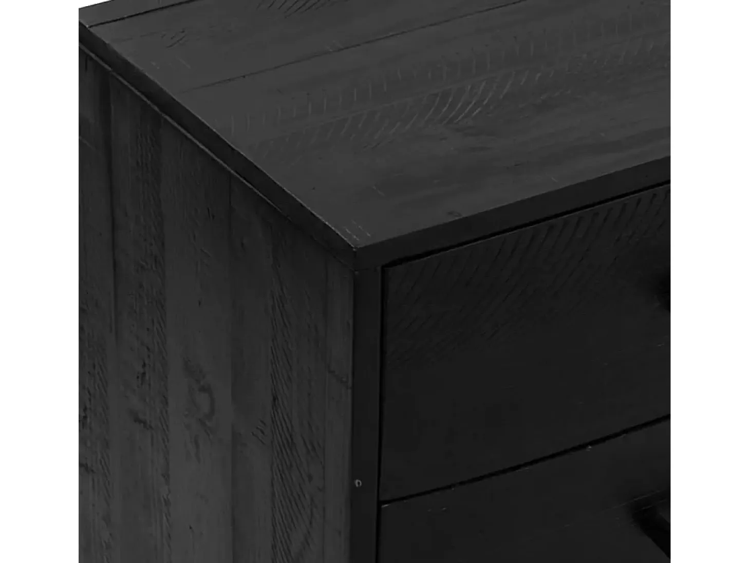 Aparador cómoda cómoda armario mueble organizador cocina salón salón 110 x 35 x 70 cm madera maciza de pino negro 02_0035842