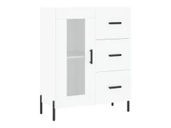 Aparador cómoda cómoda armario mueble organizador cocina salón salón alto 69,5 x 34 x 180 cm madera contrachapada blanco 02_0032639
