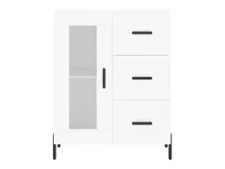 Aparador cómoda cómoda armario mueble organizador cocina salón salón alto 69,5 x 34 x 180 cm madera contrachapada blanco 02_0032639