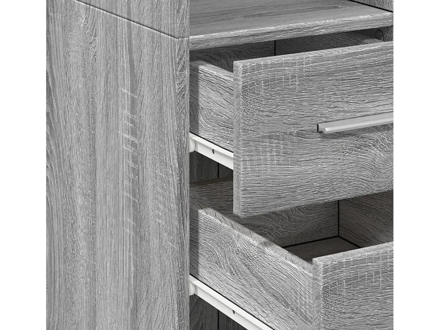 Aparador cómoda cómoda armario mueble organizador cocina salón salón alto Sonoma 30 x 42,5 x 185 cm madera contrachapada gris 02_0035171