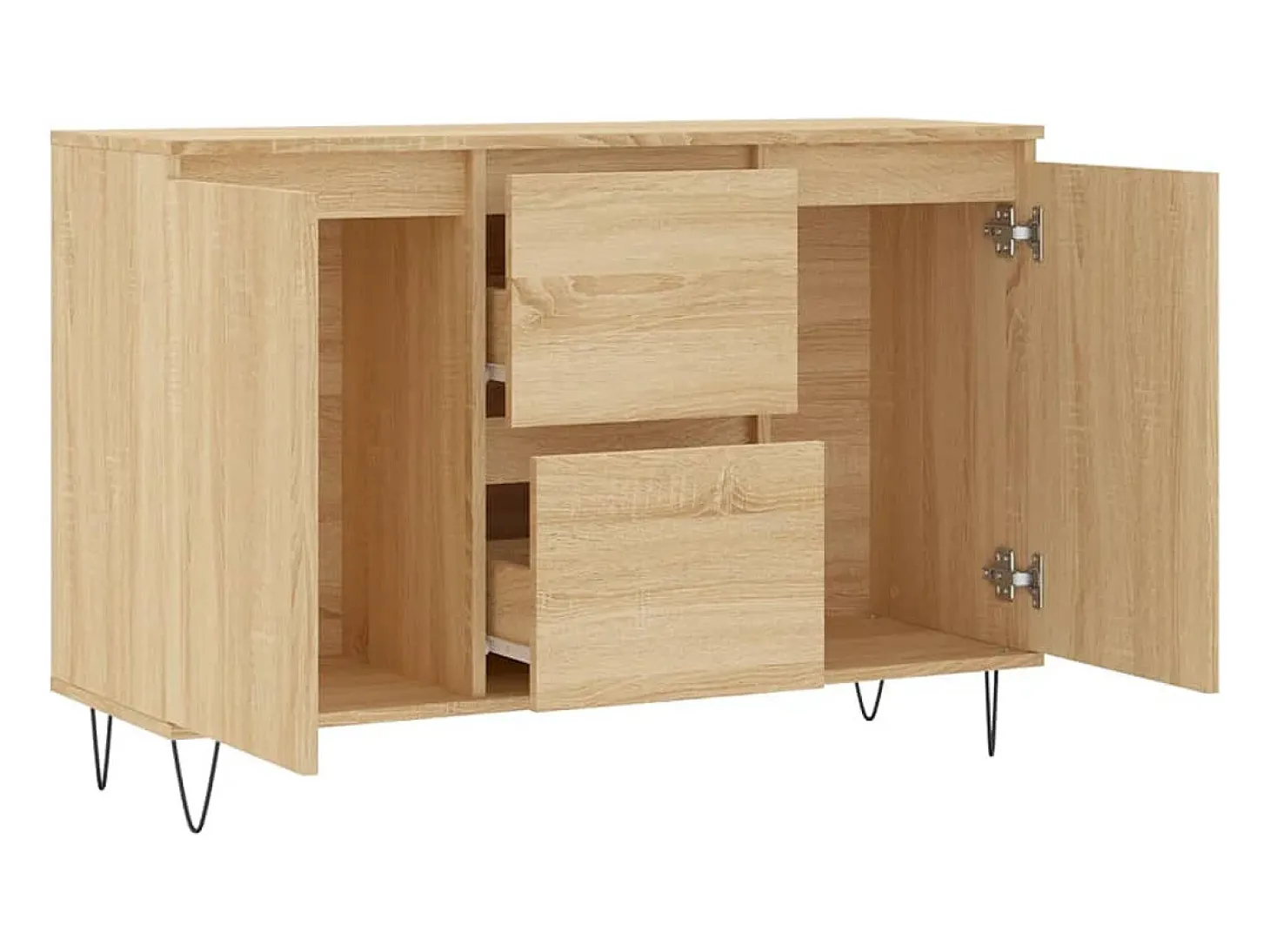 Aparador cómoda cómoda armario unidad de almacenamiento organizador cocina salón salón Sonoma 104 x 35 x 70 cm madera contrachapada marrón 02_0031485