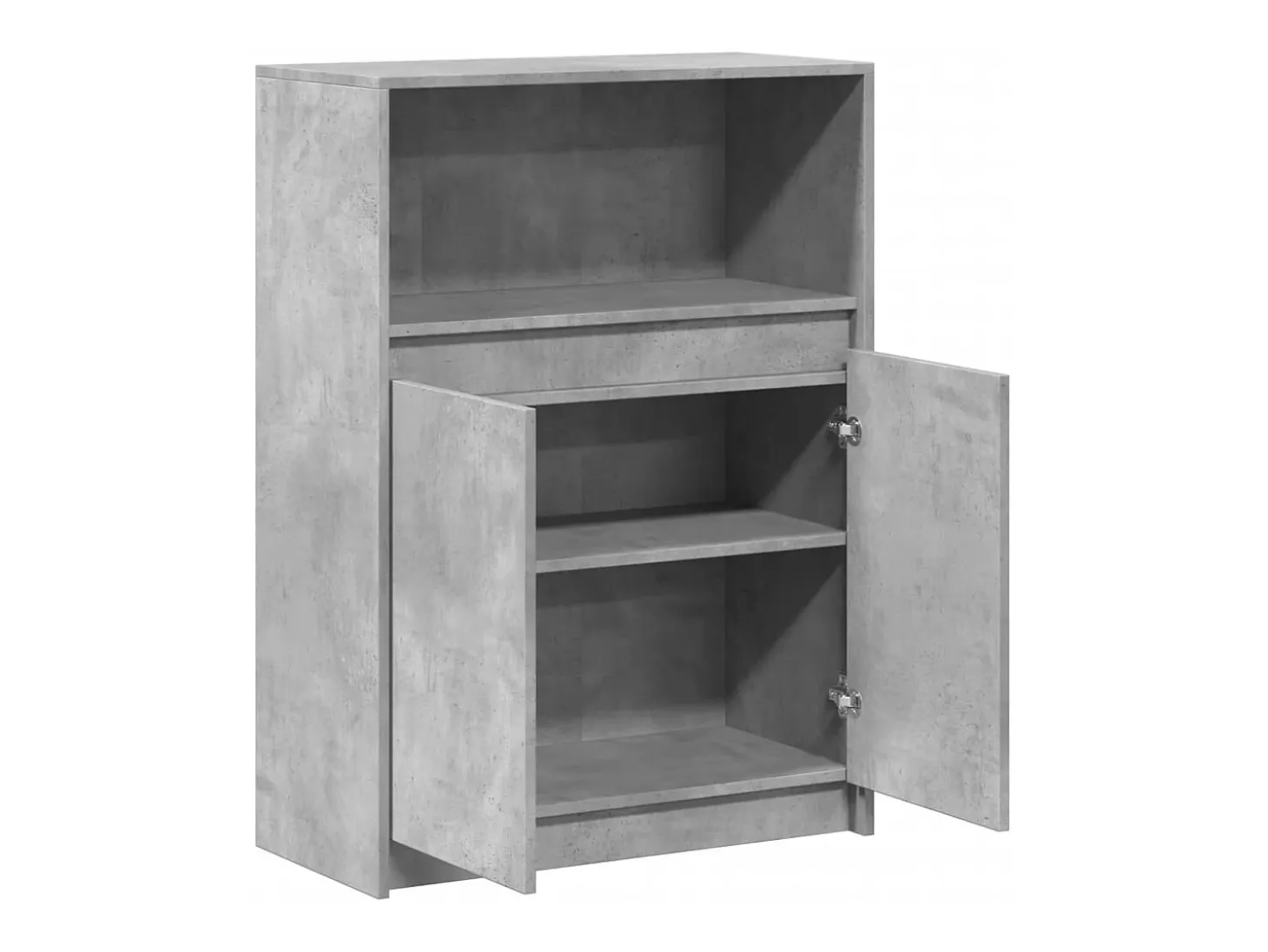 Aparador Cómoda Cómoda Armario Organizador Cocina Salón Salón con LED 72 x 34 x 100 cm Madera contrachapada Gris 02_0029805