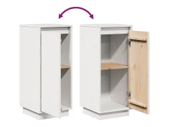 Aparador cómoda cómoda armario mueble organizador cocina salón salón 31,5 x 34 x 75 cm madera maciza de pino blanco 02_0030227