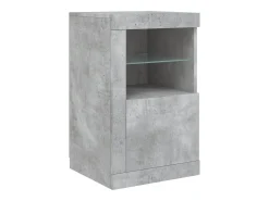 Aparador Cómoda Cómoda Armario Unidad de Almacenamiento Organizador Cocina Salón Salón con Luces LED 123 x 37 x 67 cm Gris 02_0029975