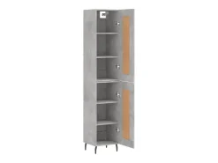 Aparador cómoda cómoda armario mueble organizador cocina salón salón alto 34,5 x 34 x 180 cm madera contrachapada gris 02_0034249
