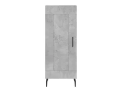 Aparador cómoda cómoda armario mueble organizador cocina salón salón alto 34,5 x 34 x 180 cm madera contrachapada gris 02_0034249