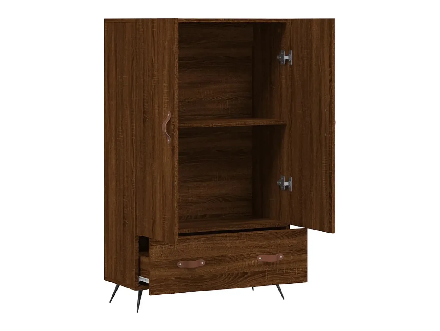 Aparador cómoda cómoda armario mueble organizador cocina salón salón alto 69,5 x 31 x 115 cm madera contrachapada marrón 02_0033747