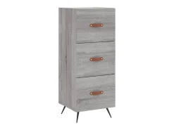 Aparador cómoda cómoda armario mueble organizador cocina salón salón alto Sonoma 34,5 x 34 x 180 cm madera contrachapada gris 02_0035333