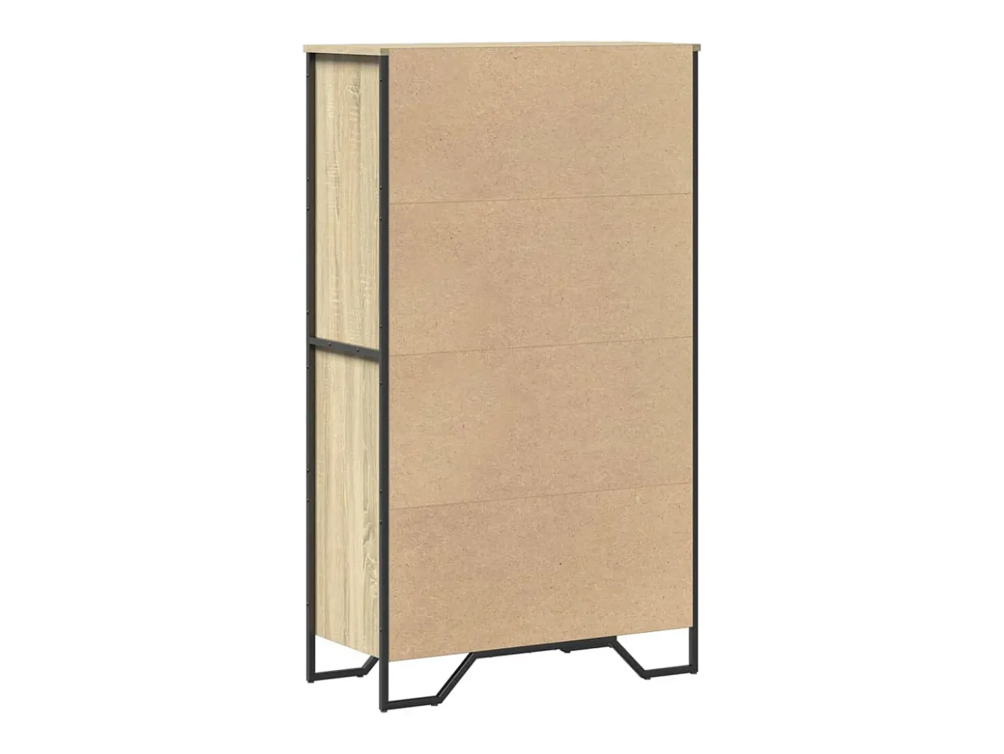Aparador cómoda cómoda armario mueble organizador cocina salón salón alto sonoma 79,5 x 35,5 x 137,5 cm madera contrachapada marrón 02_0034207