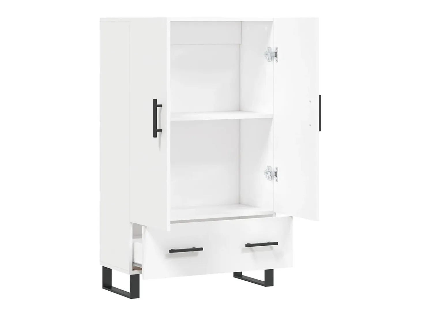 Aparador cómoda cómoda armario mueble organizador cocina salón salón alto 69,5 x 31 x 115 cm madera contrachapada blanco 02_0032502
